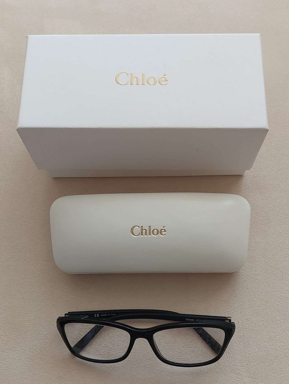 Chloé Black Women's Eyeglasses with Cream Branded Case